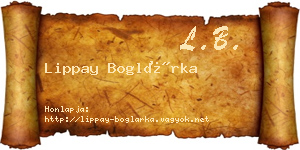 Lippay Boglárka névjegykártya